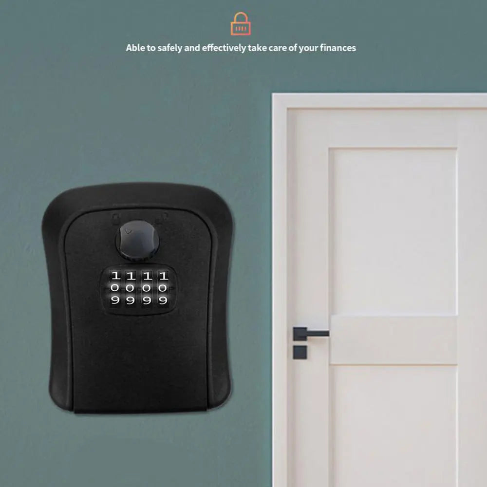 HEE RAK Key Lock Box 4-digit Code Password Storage Key for Home Wall Mounted Anti-theft Waterproof Outdoor Knob Safe Key Box