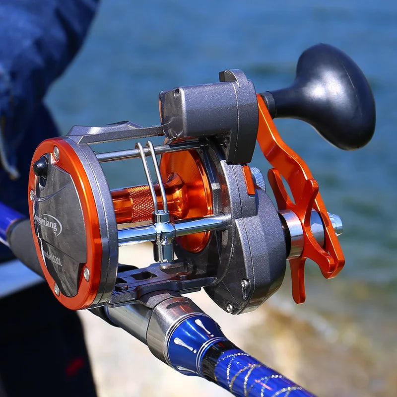 Sougayilang Saltwater Fishing Reels LS30/LS40 Trolling Drum Fishing Reel Saltwater Right Hand Fishing Reel Max Drag 25kg Pesca