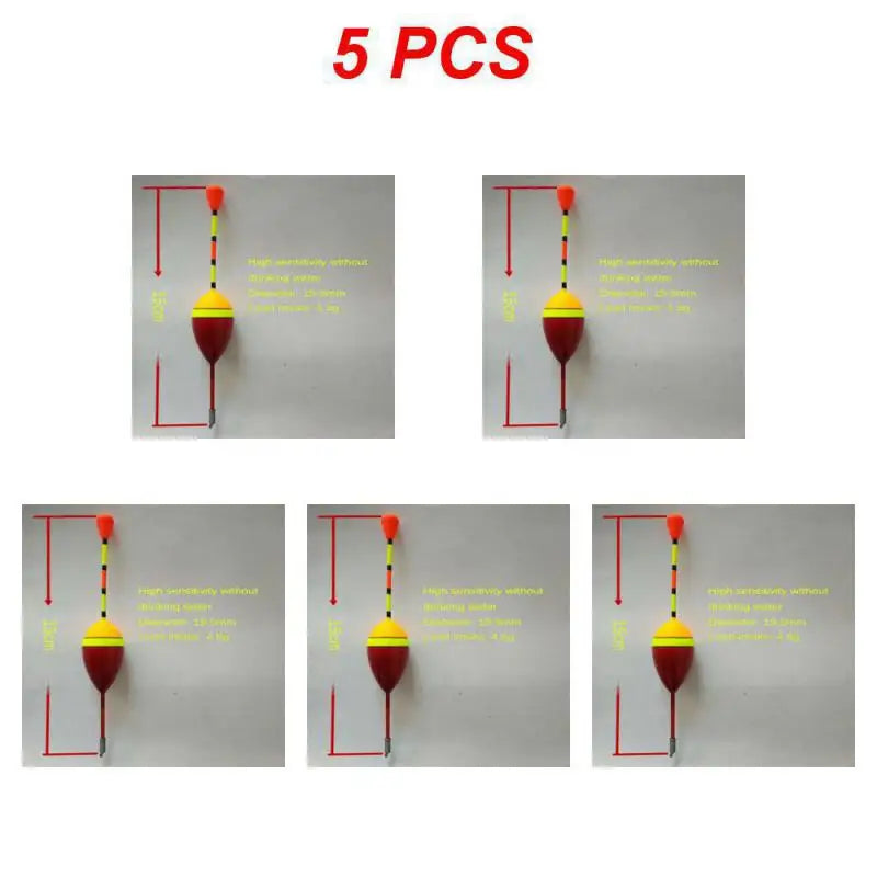 1/3/5PCS Foam Fishing Floats Durable Fishing Supplies 3 Colors Fishing Stick Floats High Buoyancy Fish Accessories Flotador