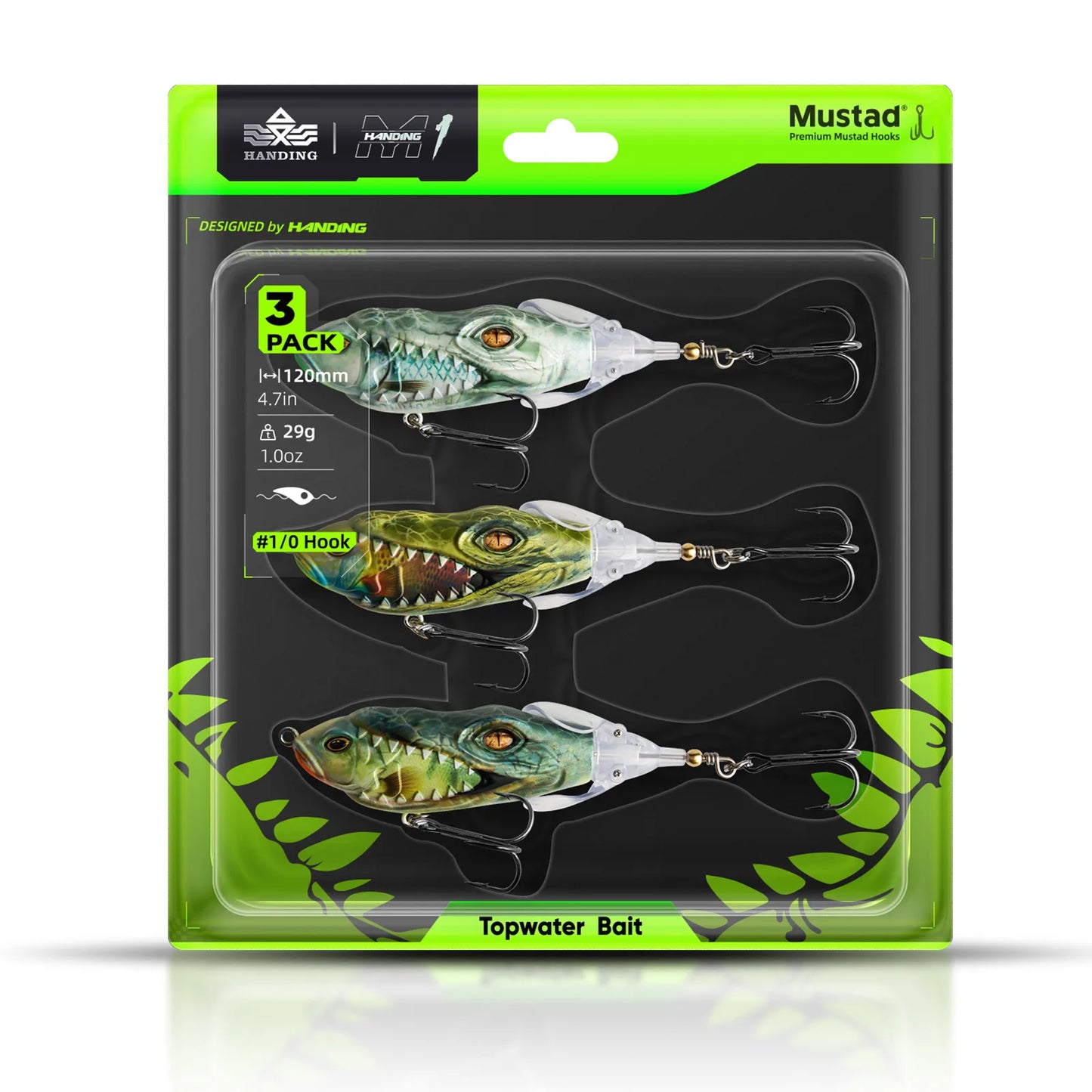 HANDING 3pcs/pack M1 Popper Topwater Fishing Lure Durable Steel Ring Fishing Tackle Sound Effect Floating Topwater Fishing Lures