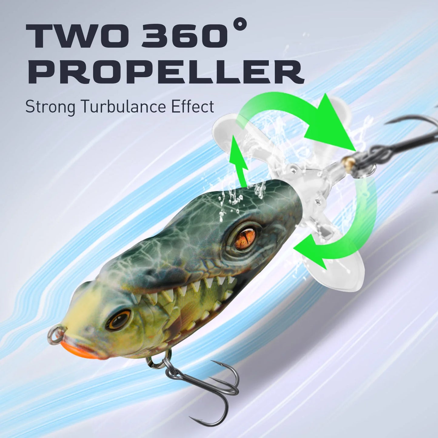 HANDING 3pcs/pack M1 Popper Topwater Fishing Lure Durable Steel Ring Fishing Tackle Sound Effect Floating Topwater Fishing Lures