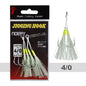 Noeby Twin Assist Hook Slow Jigging Fishing Hook Double 1/0 2/0 3/0 4/0 5/0 6/0 Barbed High Carbon Steel Metal Jig Fishing Hooks