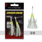 Noeby Twin Assist Hook Slow Jigging Fishing Hook Double 1/0 2/0 3/0 4/0 5/0 6/0 Barbed High Carbon Steel Metal Jig Fishing Hooks