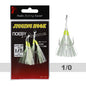 Noeby Twin Assist Hook Slow Jigging Fishing Hook Double 1/0 2/0 3/0 4/0 5/0 6/0 Barbed High Carbon Steel Metal Jig Fishing Hooks