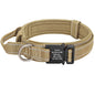 Tactical Dog Collar Military Nylon Pet Collar Customized Pet Collars With Quick Control Handle for Large Dogs Walk