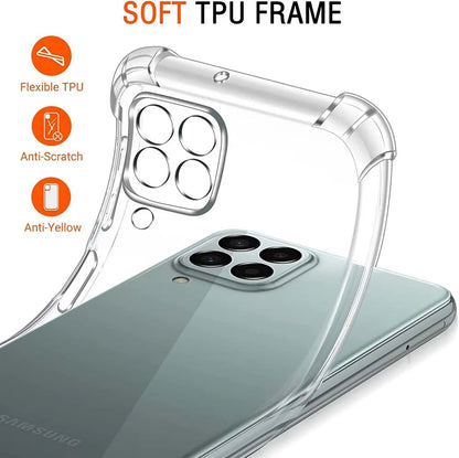 Clear Case For Samsung Galaxy M33 5G M53 M23 M13 4G Thick Shockproof Soft Silicone Cover for Samsung M52 M51 M32 5G M22 M12 M42