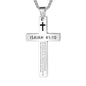 1PC 304L Stainless Steel Bible Verse Necklace for Men Jesus Cross Necklace Men Spiritual Jewelry