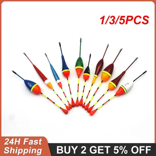 1/3/5PCS Foam Fishing Floats Durable Fishing Supplies 3 Colors Fishing Stick Floats High Buoyancy Fish Accessories Flotador