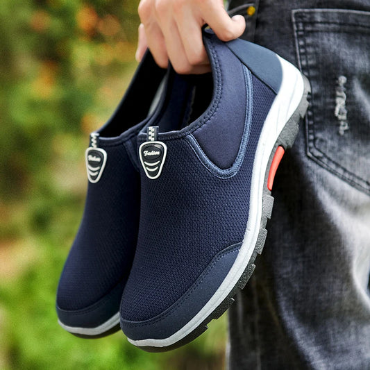Summer Mesh Men's Casual Shoes Lightweight Sneakers Men Breathable Slip on Mens Loafers Outdoor Walking Shoes Zapatillas Hombre