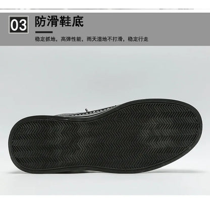 Men Shoes Platform Men Sneakers Leather Slip on Men Casual Shoes New Comfortable Platform Working Shoes Zapatillas Informales