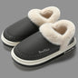 New QYCKABY Faux Fur Winter Boots Women Waterproof Faux Suede Short Plush Snow Boots Man Non Slip Platform Cotton Padded Shoes ﻿