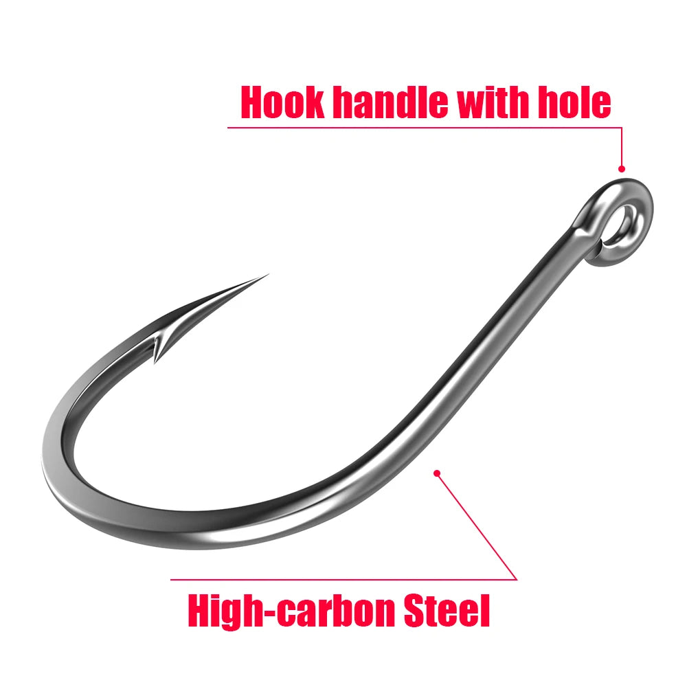 Fishing Hooks Set PremiumHigh Carbon Steel Barbed FishHooks for Saltwater Freshwater Fishing Gear Fishing Accessories