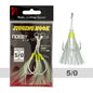 Noeby Twin Assist Hook Slow Jigging Fishing Hook Double 1/0 2/0 3/0 4/0 5/0 6/0 Barbed High Carbon Steel Metal Jig Fishing Hooks