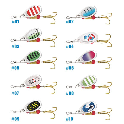 Metal Spoon Spinner Fishing Lure 16pcs Set Spoonbait Crankbaits Fishing Wobblers for Pike Crochet Kit Artificial Bait