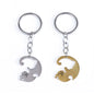 Creative Silicone Animal Cow Car Keychains Personality Cartoon Cute Cat Car Key Chain Ring Bag Pendant Key Accessories Widget