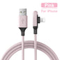 3A 90 Degree USB Data Cable 0.3/1.2/1.8m For iPhone Charger Kable Liquid Silicone Fast Charging Cord For iPhone 14 13 12 11