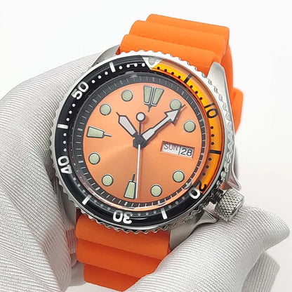 2024 new casual men's mechanical wristwatch 5Bar waterproof NH36 movement automatic watch men's orange watch