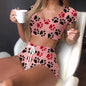 Women's New Summer Pajamas Two-Piece Sexy Pajamas Homewear Women's Thin Short-Sleeved Shorts Sexy Printing Casual Homewear Set
