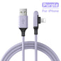 3A 90 Degree USB Data Cable 0.3/1.2/1.8m For iPhone Charger Kable Liquid Silicone Fast Charging Cord For iPhone 14 13 12 11