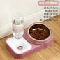 Cat Automatic Feeder for Cat Food Water Bowl Water Fountain Cats Double Bowl Anti-splash Drinker for Cat Stand Dish Bowl