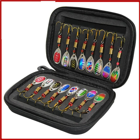 Metal Spoon Spinner Fishing Lure 16pcs Set Spoonbait Crankbaits Fishing Wobblers for Pike Crochet Kit Artificial Bait
