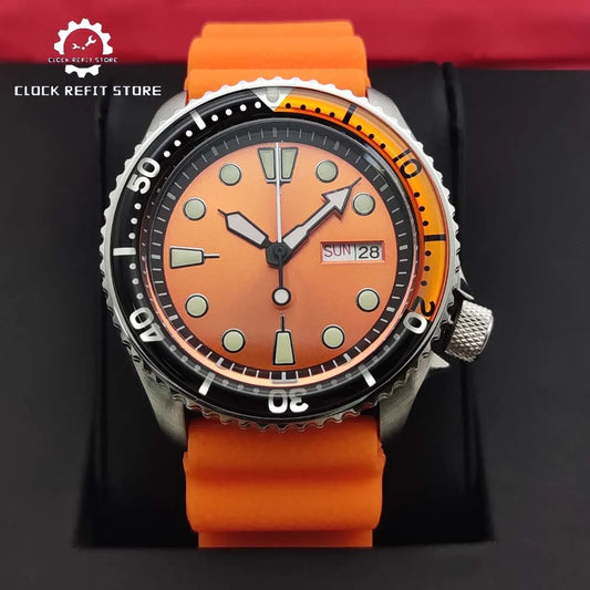 2024 new casual men's mechanical wristwatch 5Bar waterproof NH36 movement automatic watch men's orange watch
