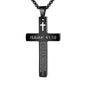 1PC 304L Stainless Steel Bible Verse Necklace for Men Jesus Cross Necklace Men Spiritual Jewelry