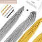 LUXUKISSKIDS Wholesale Bulk Rope Chains Gothic Stainless Steel Twist Kpop Necklace 18K Plated Items 10pcs/lots DIY Accessories