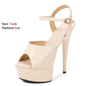 Pole Dance Shoes Stripper High Heels Women Sexy Show Shoes Sandals Party Club 13 15 17 CM Platform High-heeled Shoes Wedding New