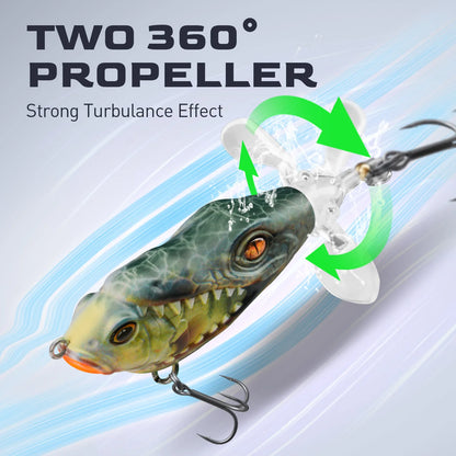 HANDING 3pcs/pack M1 Popper Topwater Fishing Lure Durable Steel Ring Fishing Tackle Sound Effect Floating Topwater Fishing Lures