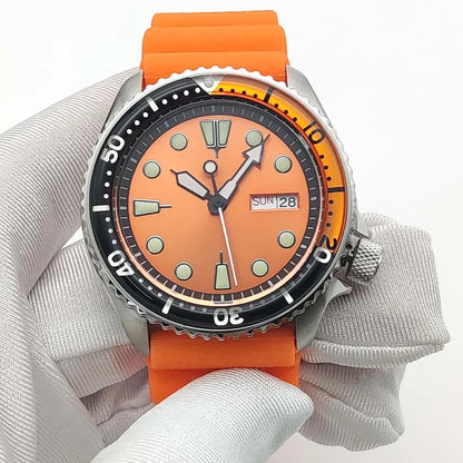 2024 new casual men's mechanical wristwatch 5Bar waterproof NH36 movement automatic watch men's orange watch