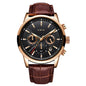 LIGE Watches Men 2024 Top Brand Luxury Casual Leather Quartz Men Watch Man Business Clock Male Sport Waterproof Date Chronograph